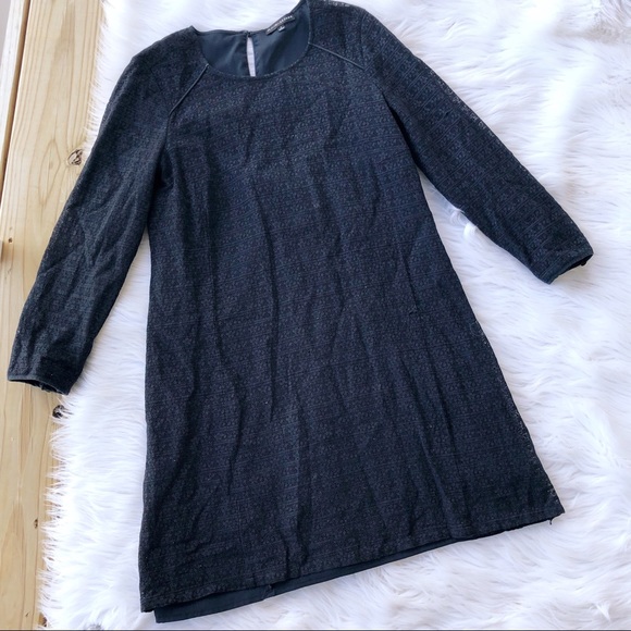 Madewell Dresses & Skirts - Madewell Navy Blue Lace Mini 3/4 Sleeve Dress